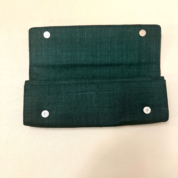 FabIndia Blue Green Embroidered Clutch Purse B#27 - Picture 6 of 10